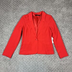 Eric + Lani Blazer Womens Medium Red Office Career Workwear Capsule Preppy